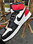 Чоловічі кросівки Nike Air Jordan 1 RED (біло-чорні з червоним) повсякденні кроси 159-7 Найк vkross, фото 5