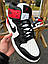 Чоловічі кросівки Nike Air Jordan 1 RED (біло-чорні з червоним) повсякденні кроси 159-7 Найк vkross, фото 7