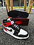 Чоловічі кросівки Nike Air Jordan 1 RED (біло-чорні з червоним) повсякденні кроси 159-7 Найк vkross, фото 8