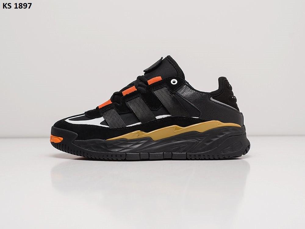 Чоловічі демісезонні кросівки Adidas Handball Black Orange (чорно-жовтогарячі) стильні кроси KS 1897 Адідас vkross
