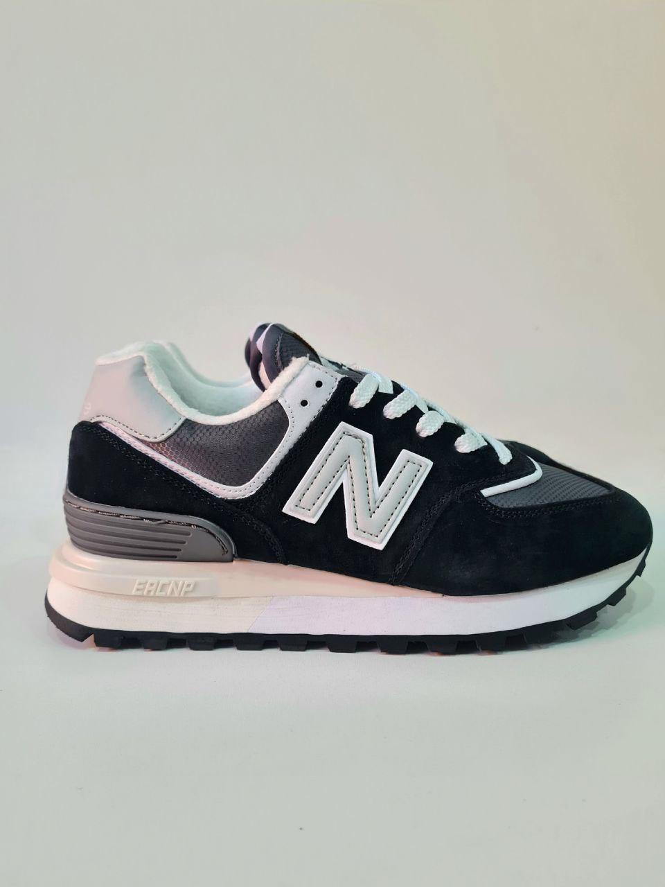 Жіночі зимові кросівки New Balance Legacy 574 LEGACY Thermo (чорно-білі) повсякденні кроси 4047 НБ vkross