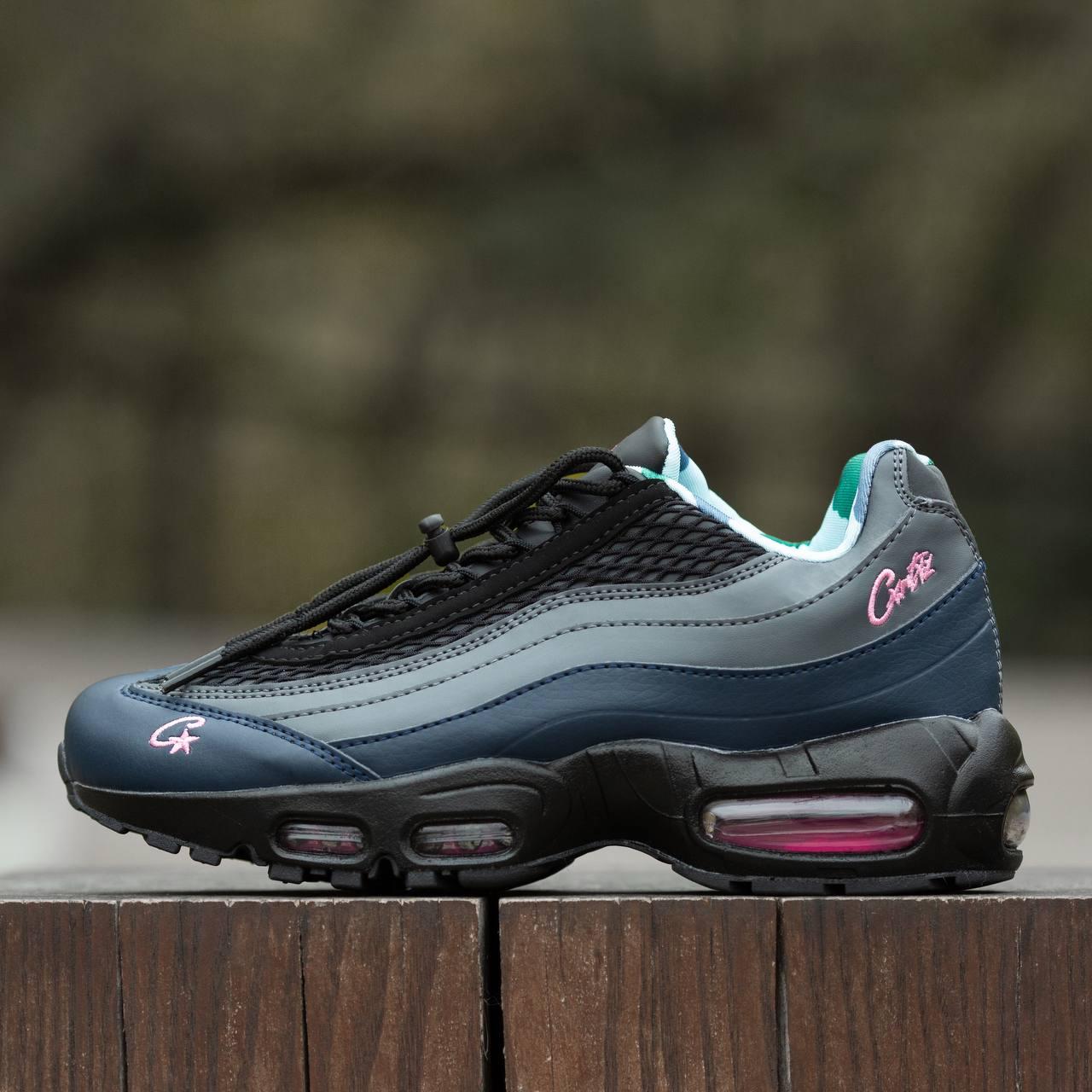 Чоловічі кросівки Nike AIR MAX 95 SP Cortiez Gutta "Pink" (чорні з рожевим) спортивні 1928 Найк vkross
