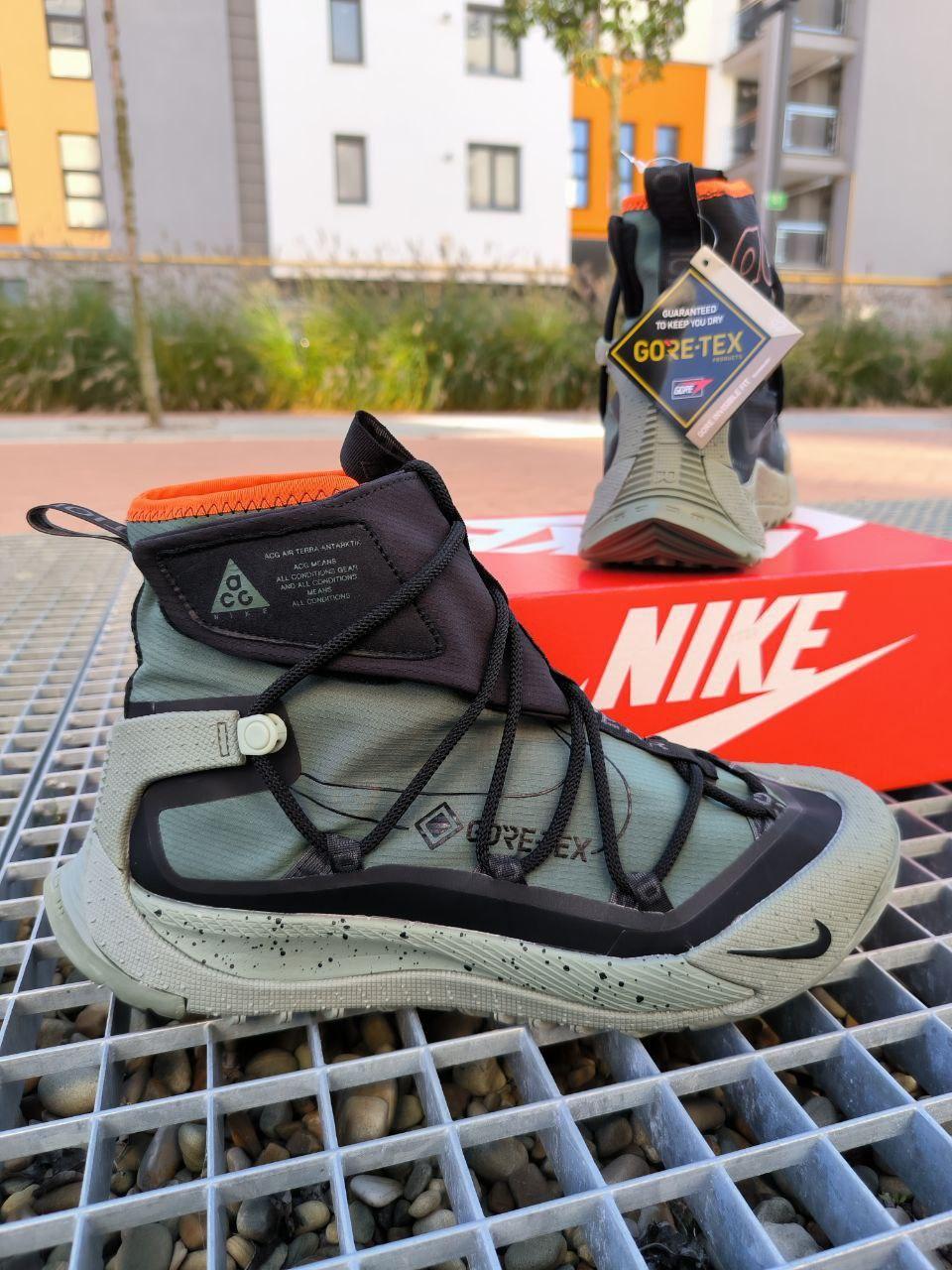 Чоловічі кросівки Nike ACG Air Terra Antarktick Gore-Tex Juniper Fog (сірі) стильні 01201 Найк vkross