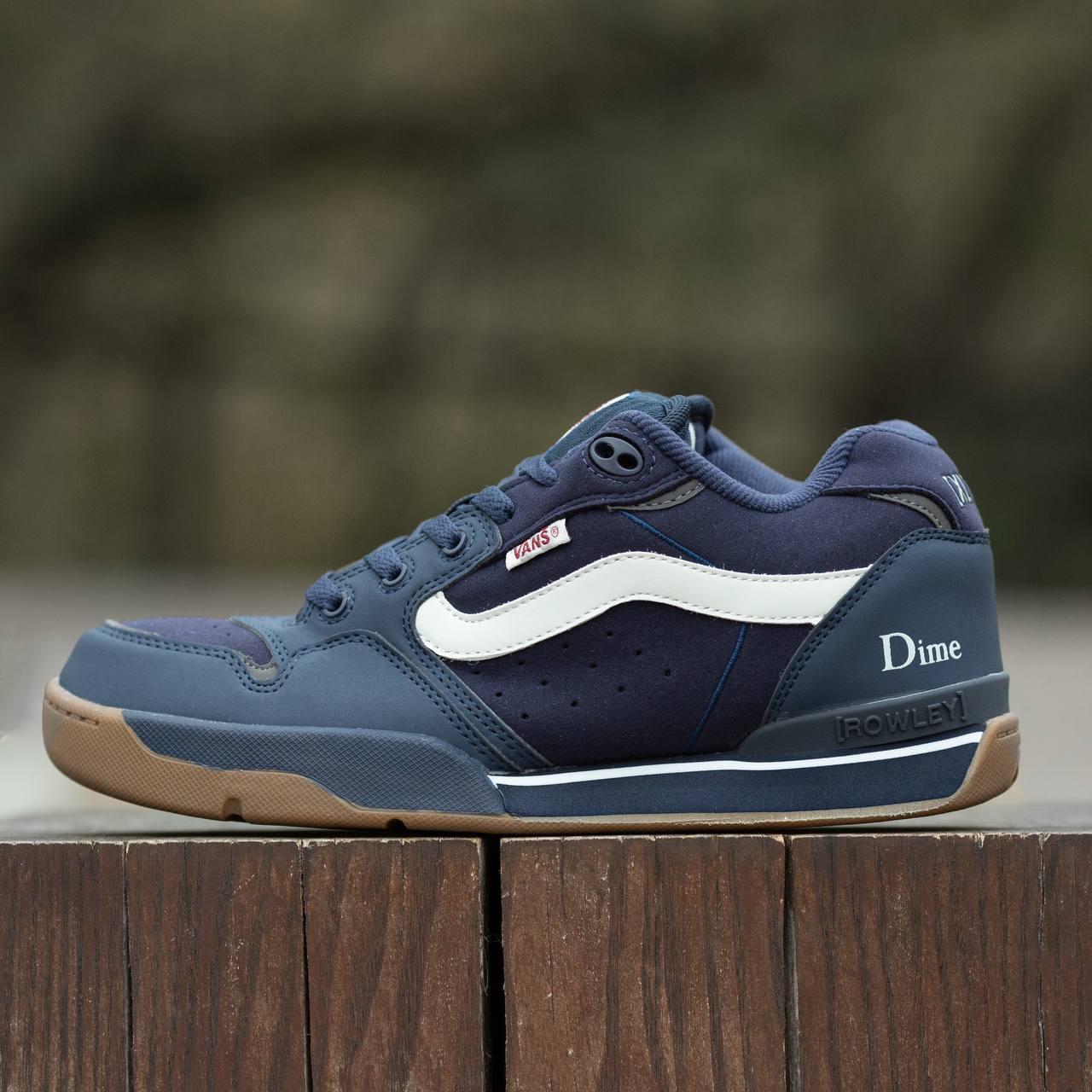 Чоловічі кросівки Vans x Dime Rowley XLT Blue White Gum (сині з білим) спортивні 1871 Ванс vkross