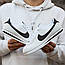 Чоловічі повсякденні кросівки Nike Cortez White Black (біло-чорні) модні демісезонні кроси 1919 Найк vkross, фото 3