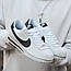 Чоловічі повсякденні кросівки Nike Cortez White Black (біло-чорні) модні демісезонні кроси 1919 Найк vkross, фото 4