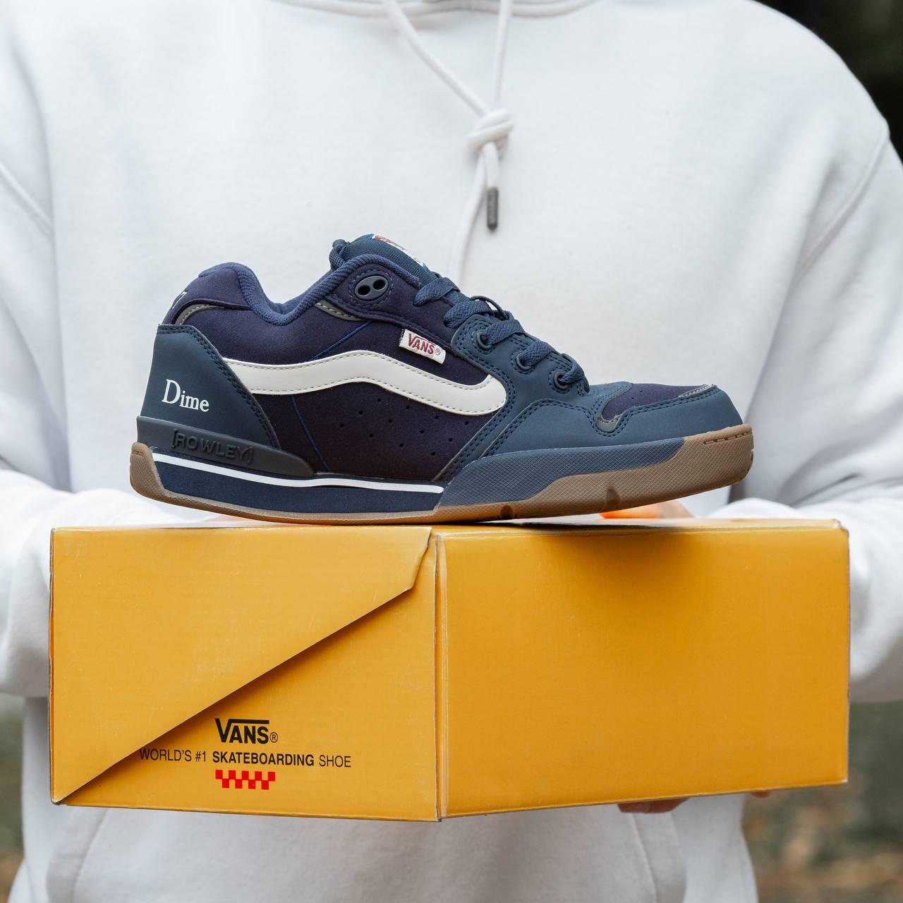 Жіночі демісезонні кросівки Vans x Dime Rowley XLT Blue White Gum (сині з білим) спортивні 1871 Ванс топ