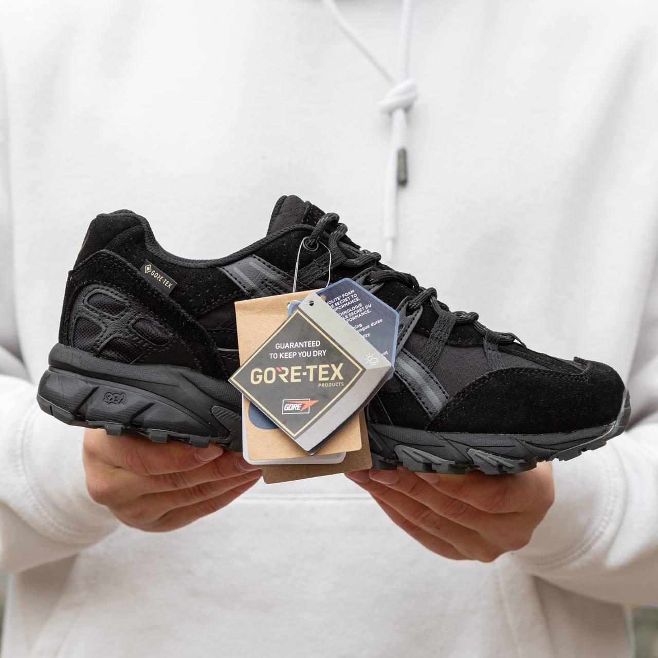 Чоловічі спортивні кросівки Asics Gel-Sonoma 15-50 Gore-Tex Black suede (чорні) повсякденні 1896 Асикс vkross