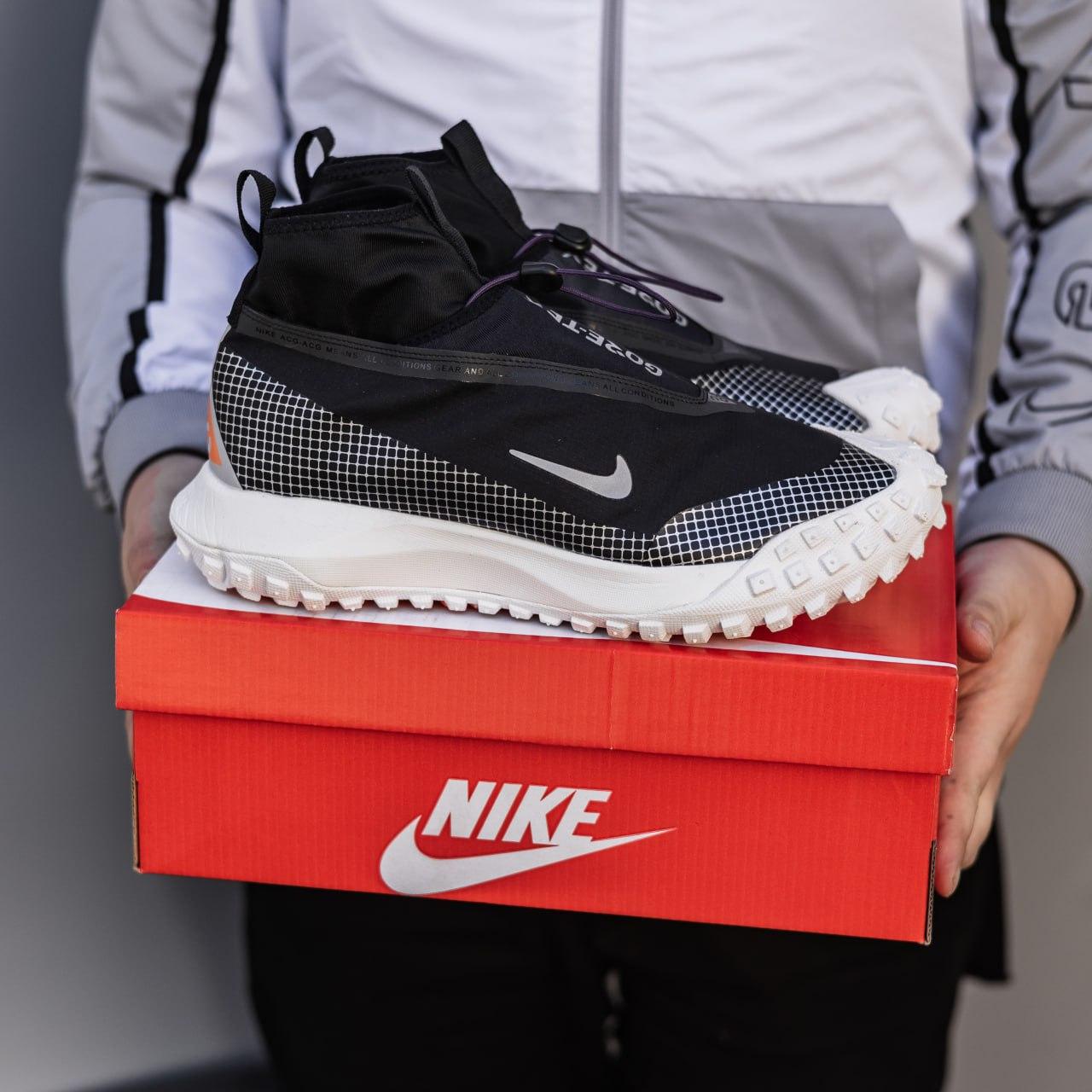 Чоловічі зимові кросівки Nike ACG Mountain Fly Gore-Tex (сіро-чорні) стильні кросівки 2515 Найк vkross