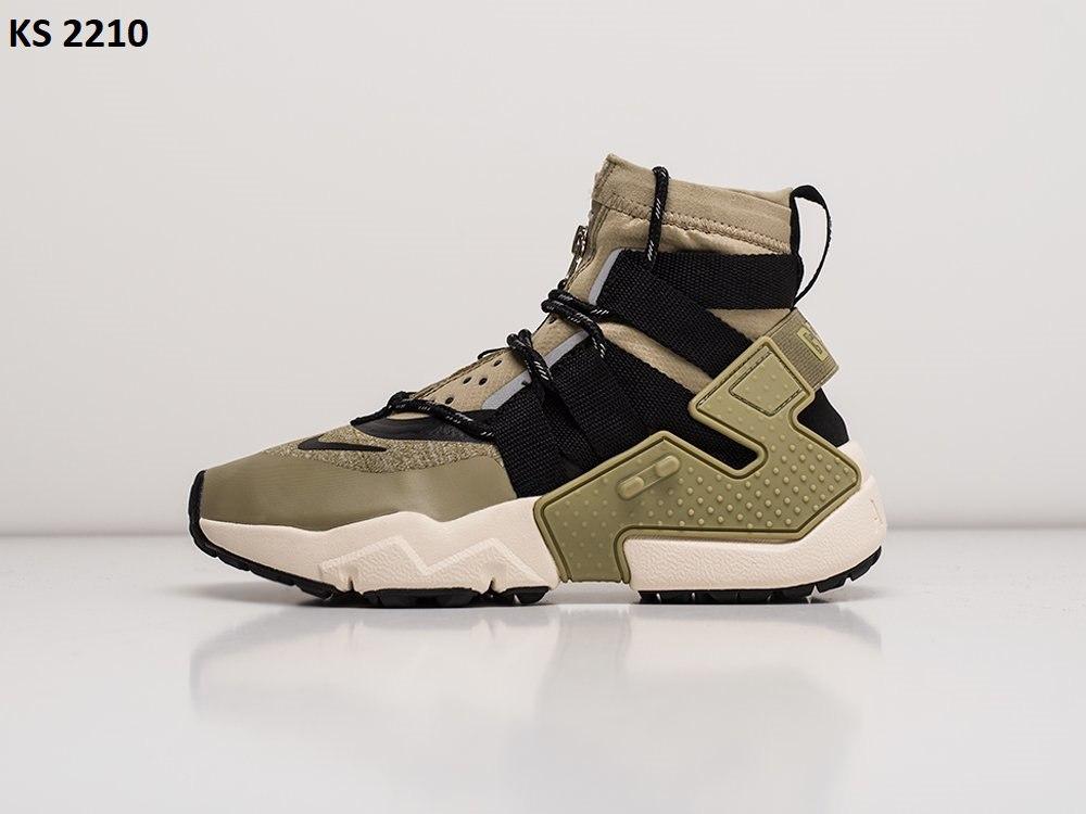 Чоловічі кросівки Nike Air Huarache Gripp Olive (оливкові) повсякденні кроси KS 2210 Найк vkross