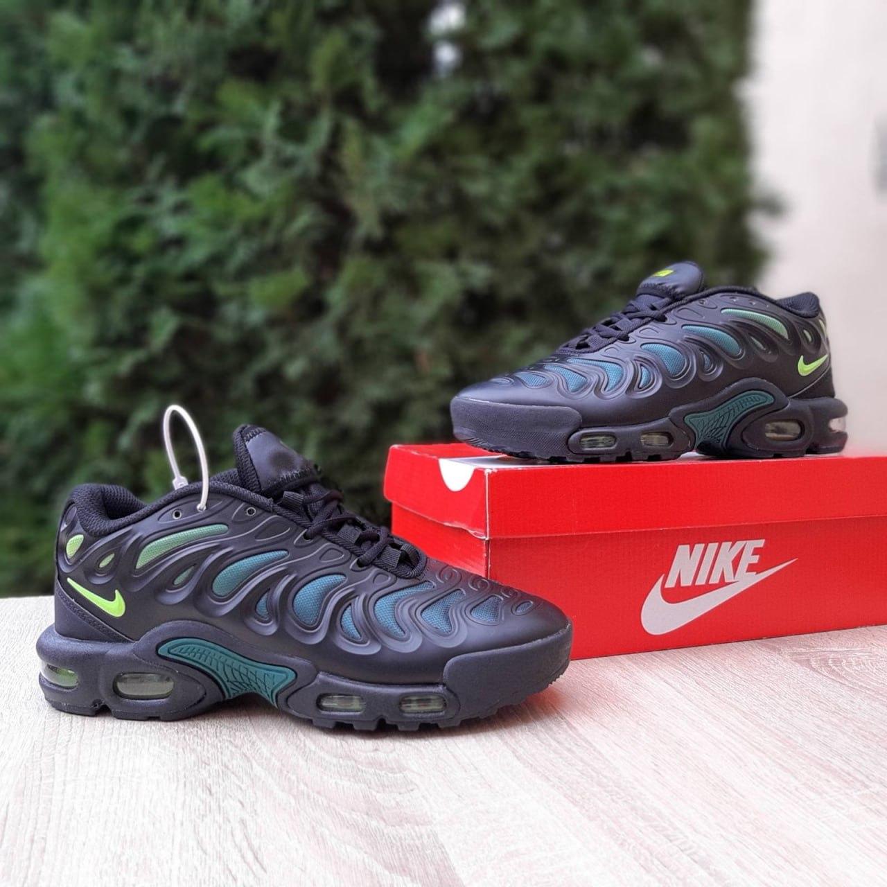 Чоловічі кросівки Nike Air Max TN Plus Drift (чорно-зелені) модні спортивні кроси 11371 Найк vkross