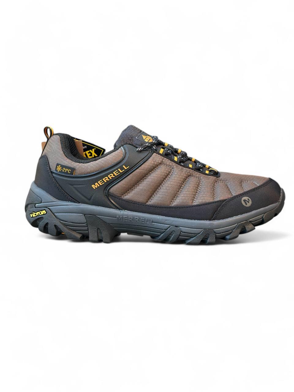Чоловічі зимові кросівки Merrell Moab Work Gore-Tex Termo Black Brown (коричневі) низькі 7102 Меррелл vkross