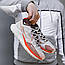 Чоловічі спортивні кросівки Nike React Pegasus Trail 4 (білі з жовтогарячим) повсякденні кроси 2838 Найк vkross, фото 6