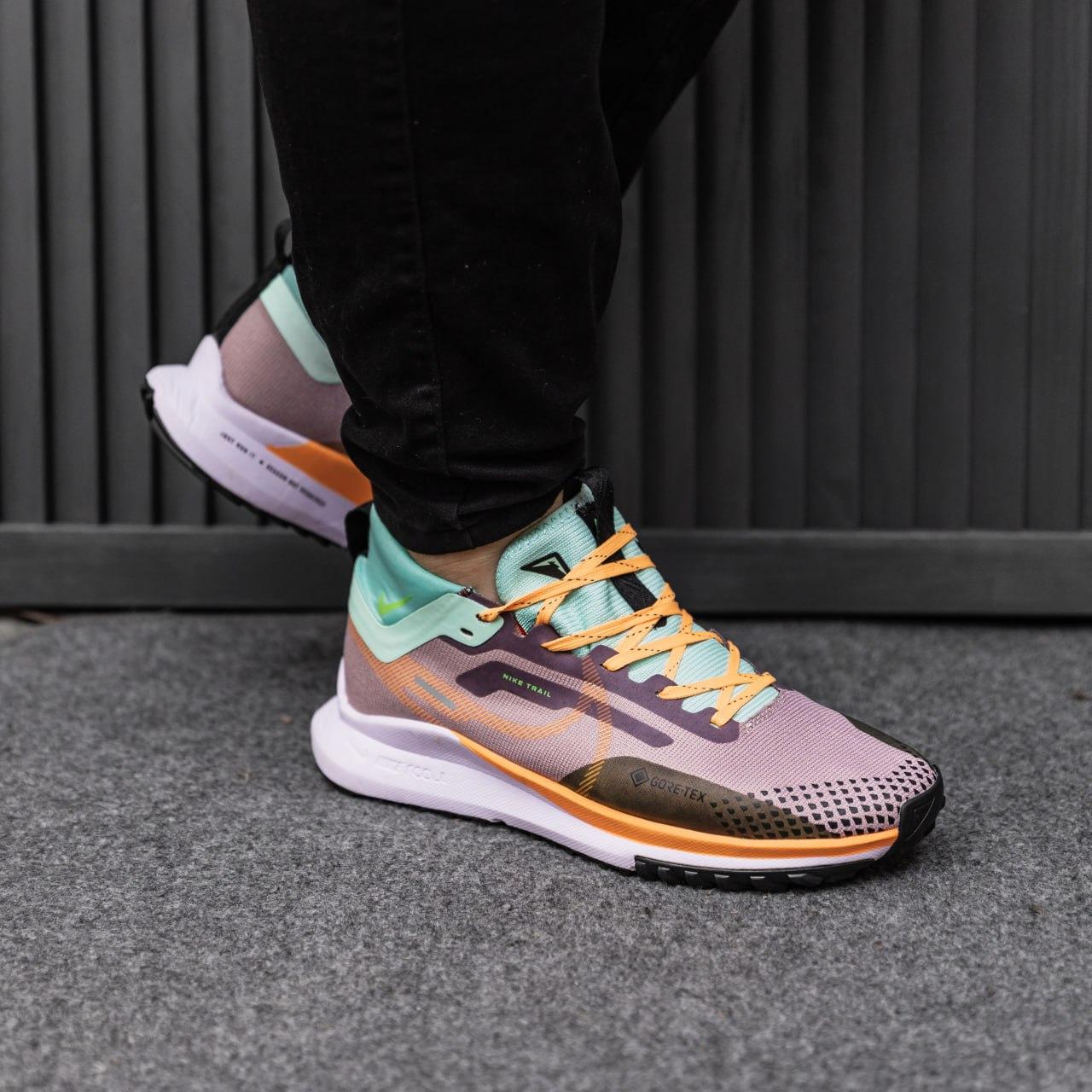 Чоловічі спортивні кросівки Nike React Pegasus Trail 4 (фіолетові) модні повсякденні кроси 2839 Найк vkross