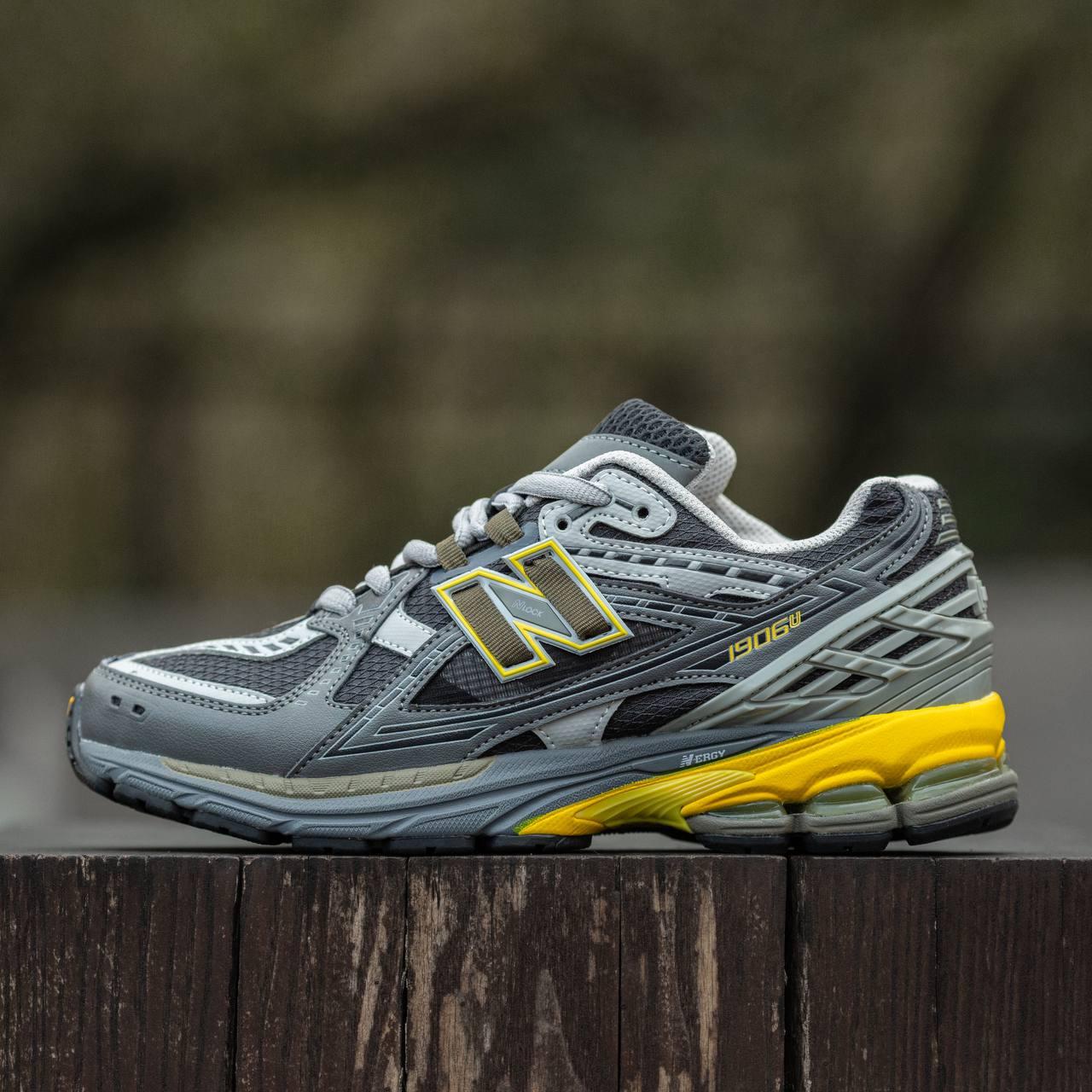 Чоловічі кросівки New Balance 1906N Castlerock Black Yellow (сірі з жовтим) спортивні 1780 НБ vkross