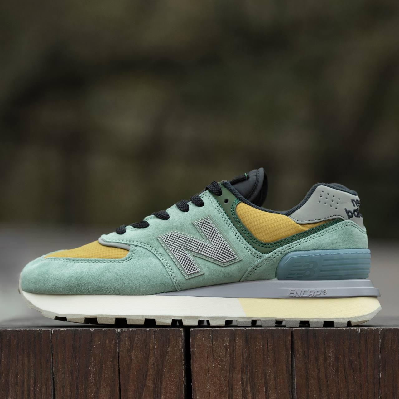 Чоловічі кросівки New Balance 574 Legacy x Stone Island Light Green (зелені) спортивні 1851 НБ vkross