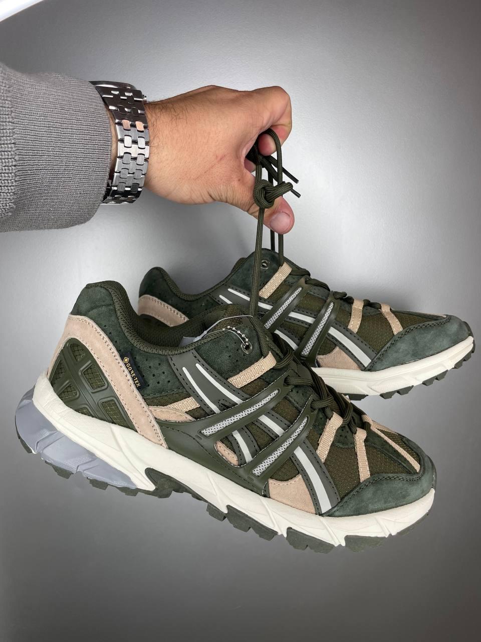 Чоловічі спортивні кросівки Asics gel khaki gore-tex (хакі) модні повсякденні кросівки Ar49556 Асікс vkross