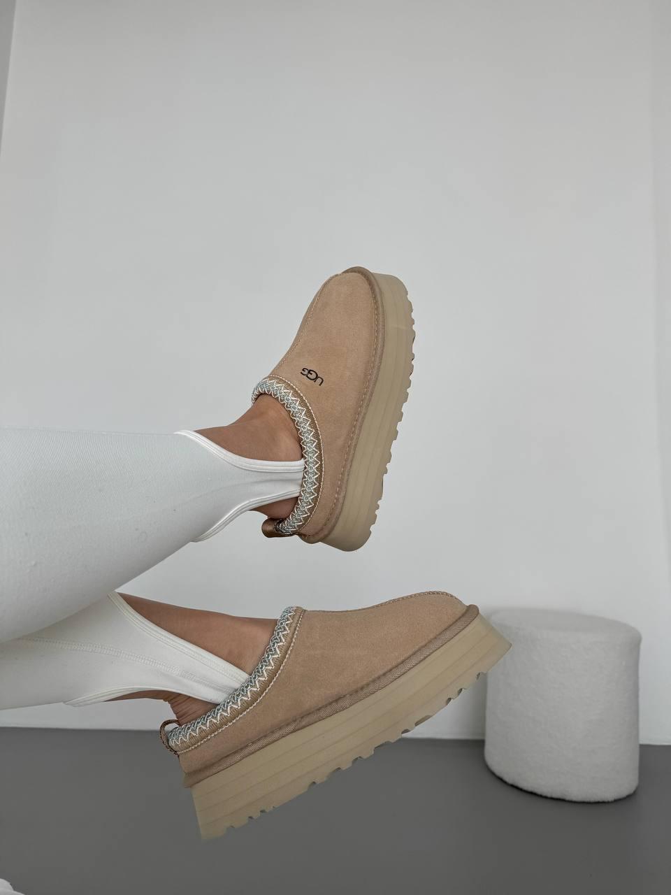 Жіночі уггі-шльопанці UGG Tasman (коричневі) модні зимові капці 0643467 Уги vkross, фото 1