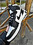 Чоловічі кросівки Nike Air Jordan 1 black / white (чорно-білі) повсякденні кроси 159-2 Найк vkross, фото 3