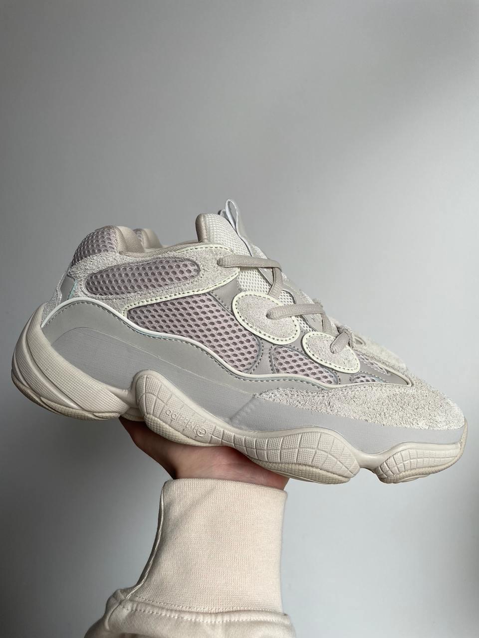 Чоловічі демісезонні кросівки Adidas YEEZY Boost 500 Blush (сіро-бежеві) спортивні кроси 0618v Адідас vkross