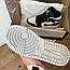 Чоловічі кросівки Nike Air Jordan Retro1 Black White Grey (чорно-біло-сірі) модні 0421v Найк vkross, фото 6