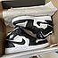 Чоловічі кросівки Nike Air Jordan Retro1 Black White Grey (чорно-біло-сірі) модні 0421v Найк vkross, фото 7