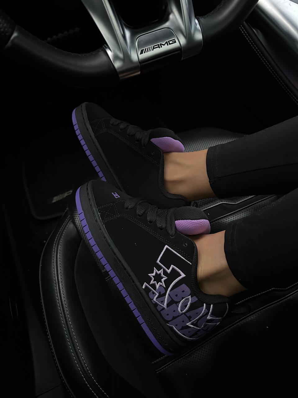 Жіночі демісезонні кросівки DC Shoes Court Graffik Black Purple (чорні з фіолетовим) стильні DG011 DC vkross