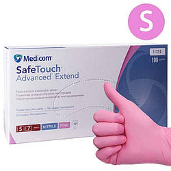 Рукавички нітрілові (рожеві) SafeTouch Extend Pink MEDICOM 3,8 г 100шт S