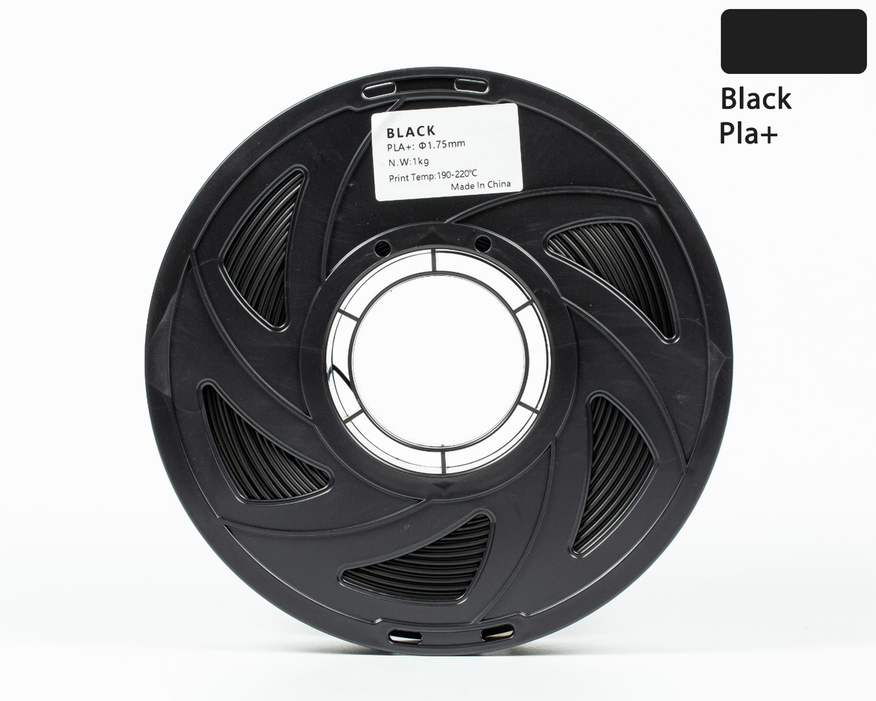 Пластик філамент для 3D-друку UA3D PLA PLUS Black 1.75мм, 1кг, Чорний