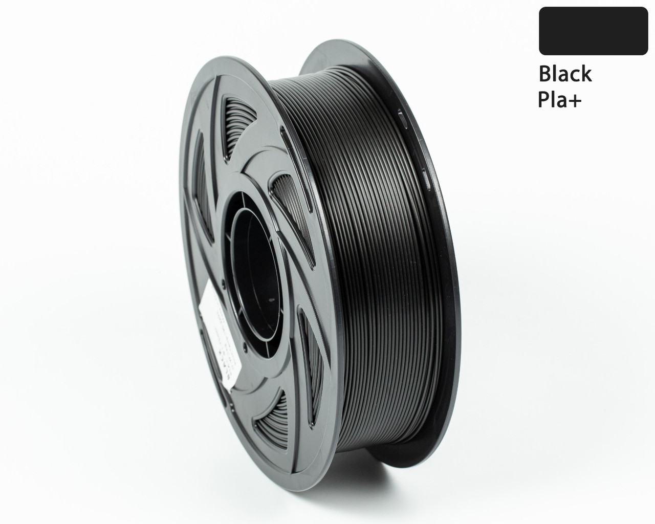 Пластик UA3D PLA+ BLACK, 1.75мм, 1кг, 330м, 190-220°C, Чорний філамент для 3Д-друку, фото 1