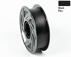 Пластик UA3D PLA+  BLACK, 1.75мм, 1кг, 330м, 190-220°C, Чорний філамент для 3Д-друку