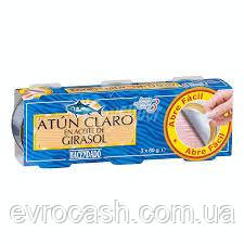 Тунець в соняшниковій олії Hacendado Atun Claro En Aceite De Girasol 6 *80 г