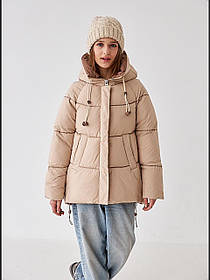 Двостороння зимова тепла куртка для дівчинки