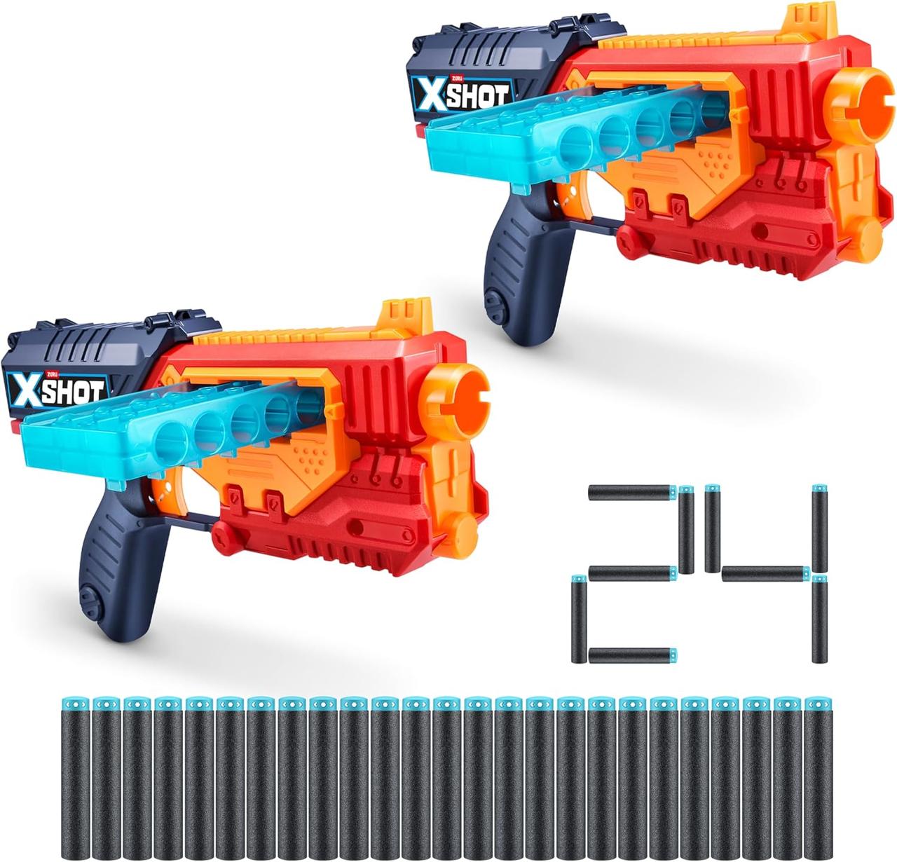 Набір бластерів Швидкий X-Shot Excel Quick Slide (2 Pack + 30 Darts) by ZURU 36483, фото 1