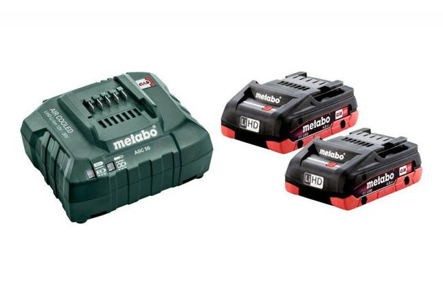 Базовий комплект Metabo LiHD 2x4.0 А·год + 1x ASC 55 685163000, фото 1