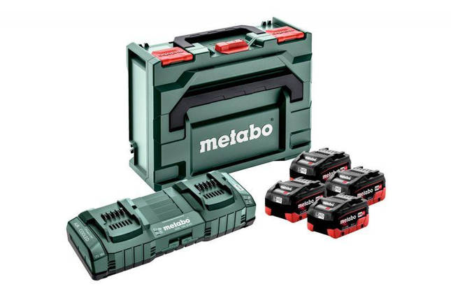 Базовий комплект Metabo LiHD 4x8.0 А·год + ASC 145 DUO + MetaBox 685135000, фото 1