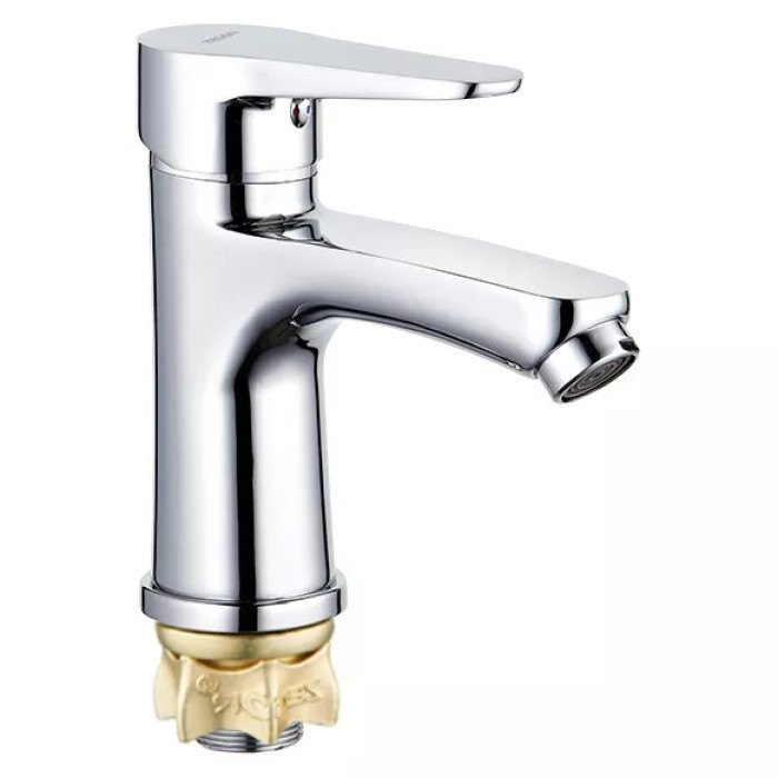 Змішувач для умивальника WEZER PUD1-045 (силумін, хром), фото 1