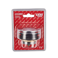 Донний клапан для ванної Koer PW-05-01 1 1/2''(KR3406) кнопка, хром