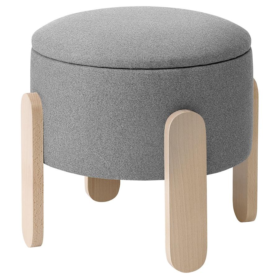 Пуф із контейнером IKEA FÖRLUNDA Сірий 605.702.43