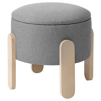 Пуф із контейнером IKEA FÖRLUNDA Сірий 605.702.43