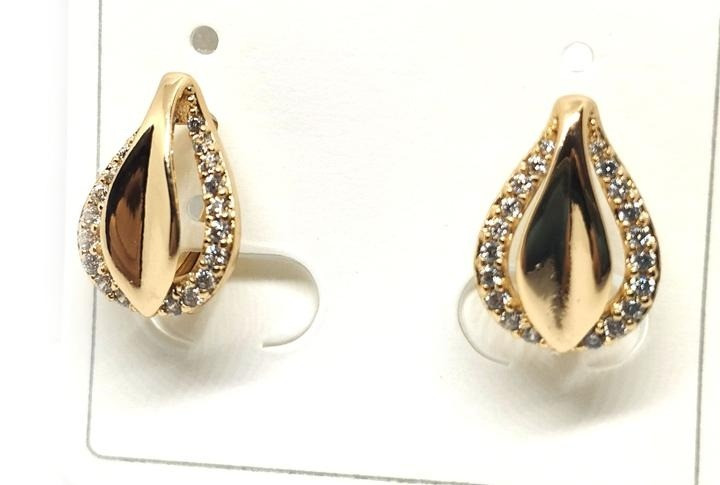 Сережки жіночі біжутеріні ХuPing з камінчиками, фото 1