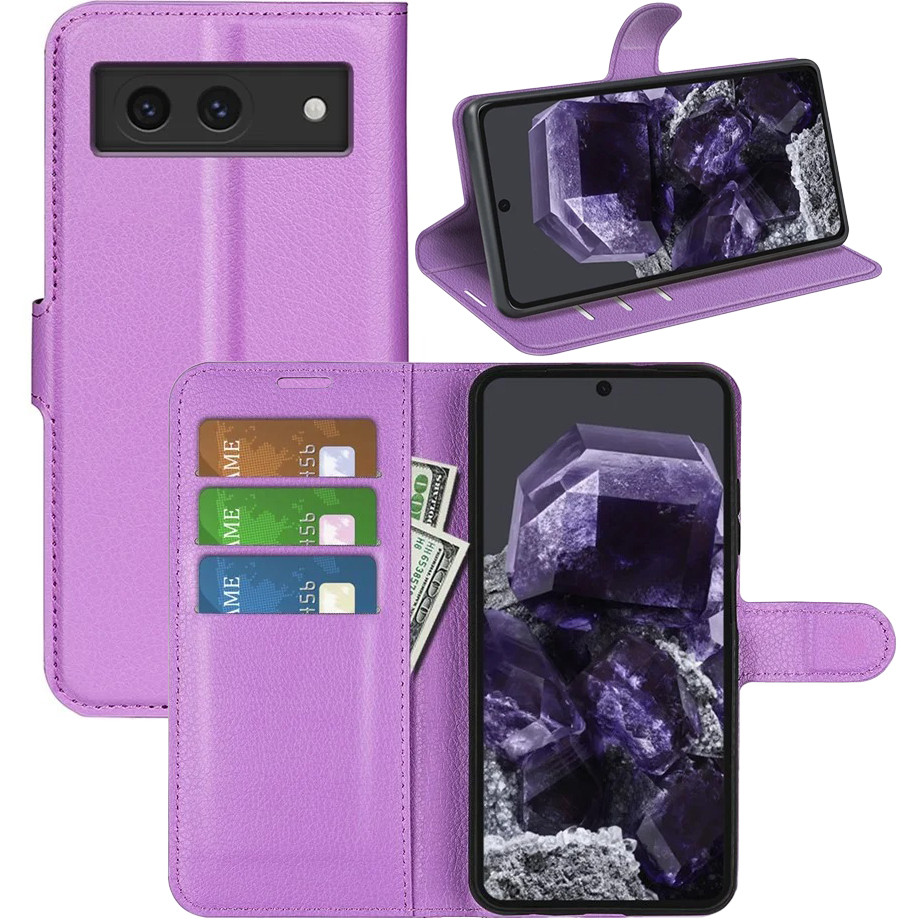 Чохол-книжка Litchie Wallet для Google Pixel 8A Violet, фото 1