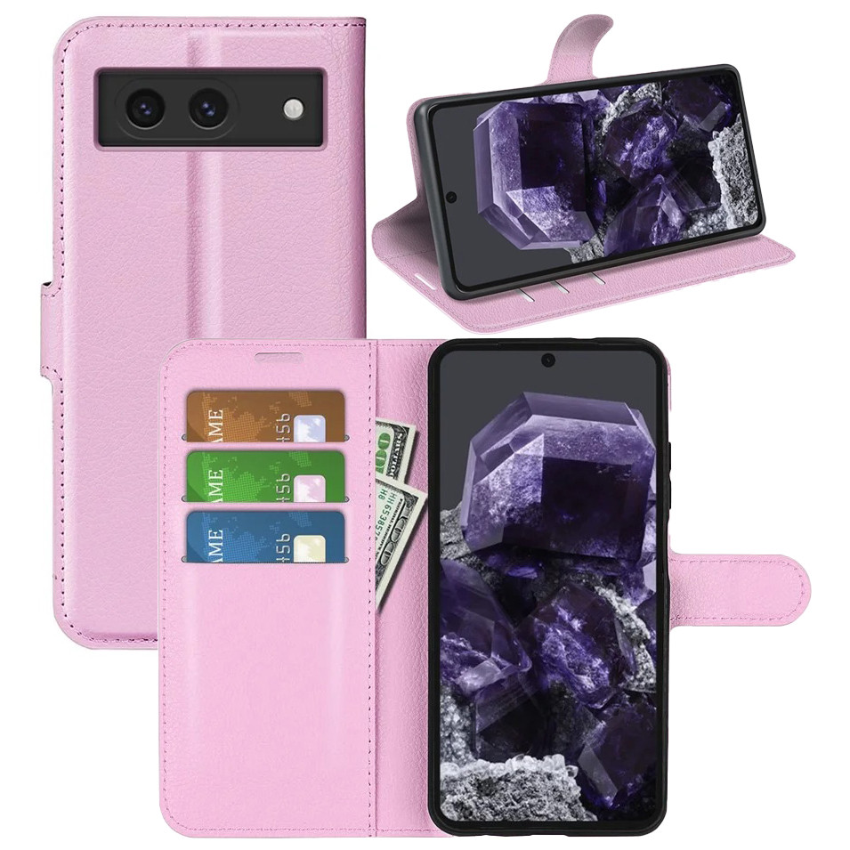 Чохол-книжка Litchie Wallet для Google Pixel 8A Light Pink, фото 1