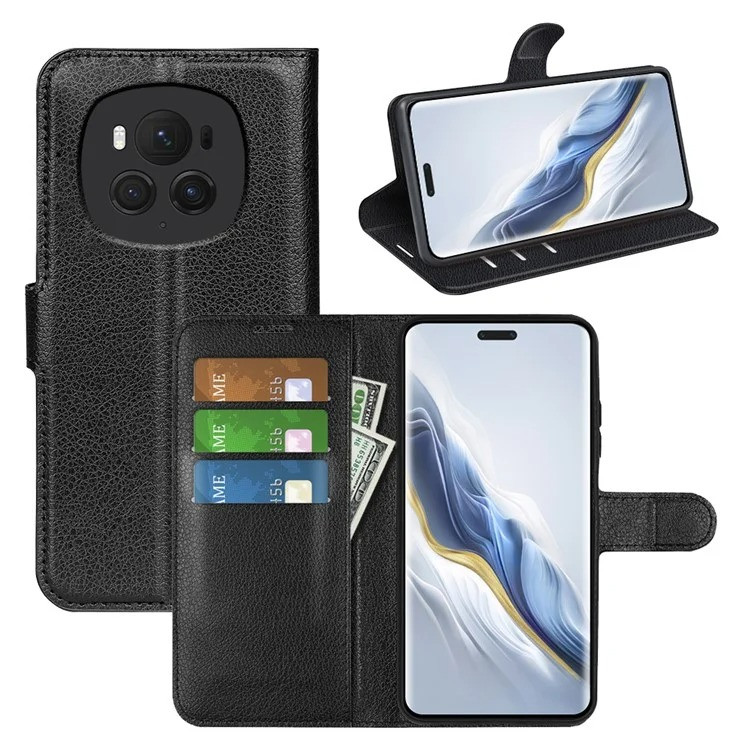 Чохол-книжка Litchie Wallet для Honor Magic 6 Pro Black, фото 1