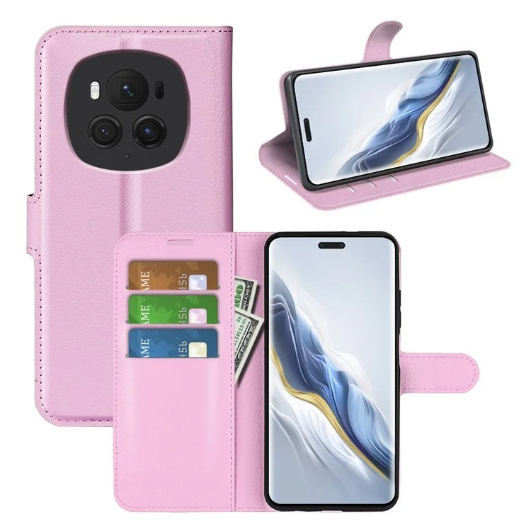Чохол-книжка Litchie Wallet для Honor Magic 6 Pro Light Pink, фото 1