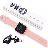 Розумний годинник W 4 Чорний Smart Watch W4 Фітнес-трекер Apple, фото 7