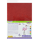 Фоаміран А4 2мм з блискітками глітером з клейким шаром набір 5 кольорів Zibi ZB.1848, фото 2