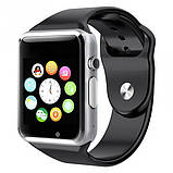 Сенсорні смарт годинник А1 Годинник телефон Smart Watch A1 зі Слотом під SIM карту Розумні годинник, фото 5