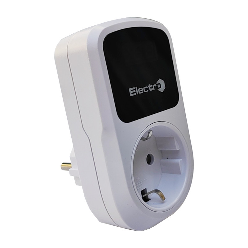 Реле контролю напруги розеткове, 16А, 140-180В/230-280В, фото 1