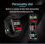 Багатофункціональний смартгодинник SMART WATCH 116+ Black, фото 7